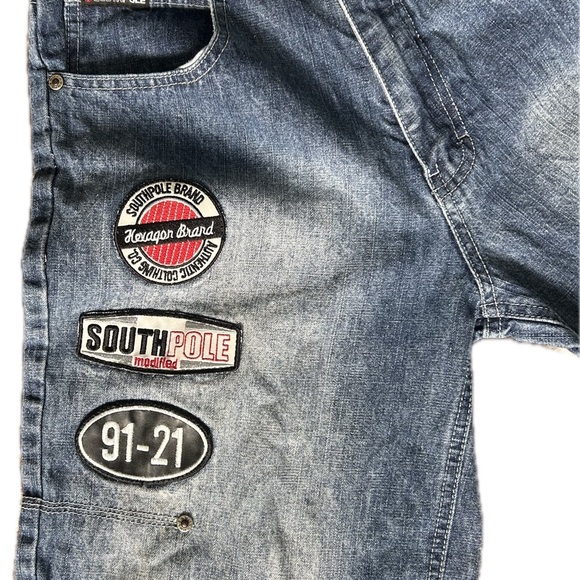 Y2K vintage Denim pants with Patches vintage - Picture 1 of 10